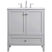 Elegant Decor 30" - Single / Brushed Nickel,grey / Traditional Bathroom Vanities