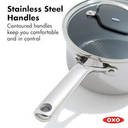 OXO 2.5QT Saucepan with Lid / Stainless Steel / 2.5 quarts Saucepans