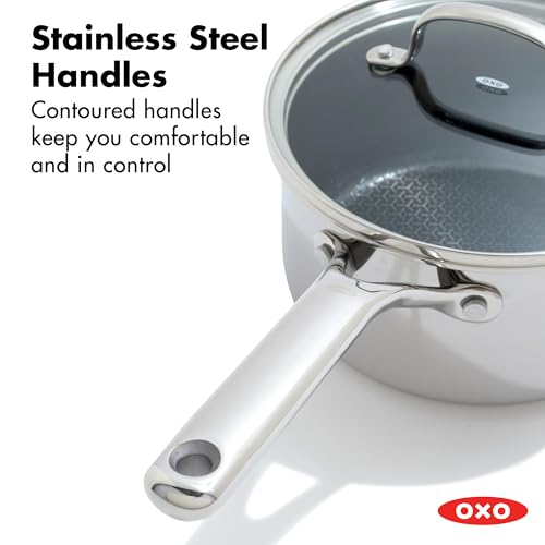 OXO 2.5QT Saucepan with Lid / Stainless Steel / 2.5 quarts Saucepans