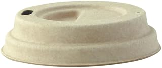 PacknWood 210LPU62D 4 oz Sugarcane Coffee Lid Brown - 2.44 in. - 2000 Piece