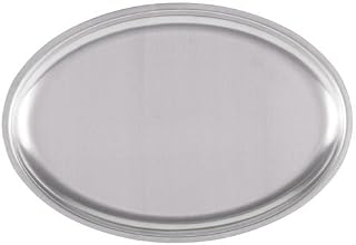 Royal Industries Sizzle Platter Oval, 11-3/4'' x 8'', Stainless Steel