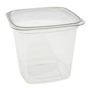 PWP PET Plastic Square Deli Container Clear by PACTIV – RPET, Clear, Model YY4S24