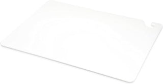 San Jamar Cut-N-Carry Cutting Board With Molded-In Ruler, Plastic Chopping Board for Kitchen, 18" x 24" x 0.5", 6 Count, White