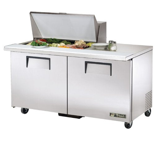 Solid Door Sandwich/Salad Unit by TRUE – Stainless-Steel, Model TSSU-60-15M-B