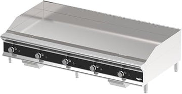 60" Heavy-Duty Gas Griddle w/Manual Controls - 1" Steel Plate, Stainless Steel, Convertible