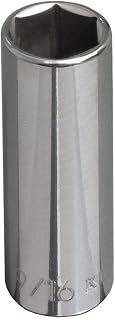 KLEIN TOOLS 65715 11/16-Inch Deep 6 Point Socket, 3/8-Inch Drive