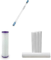 Aquasana UV Whole House Water Filter Replacement Lamp & EQ-PFC.35 Replacement Post Whole House Water Filter Systems, White & Replacement 20-inch Sediment Pre-Filters - 4 Count - EQ-304-20