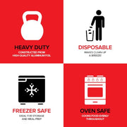 Stock Your Home 90 / 13x10.25x1.75 inches / Silver Disposable Cookware