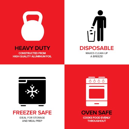 Stock Your Home 90 / 13x10.25x1.75 inches / Silver Disposable Cookware
