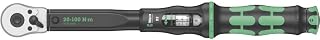 Wera 5075611001 "Click-Torque B 2 torque wrench with reversible ratchet, 3/8"" x 20-100 Nm", black/green