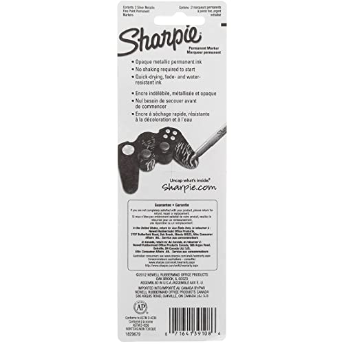 Sharpie 1 Count (Pack of 12) / Fine,Permanent / Silver Permanent Markers