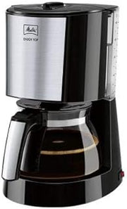 Melitta Enjoy Top, glass overflow machine, stainless steel, black