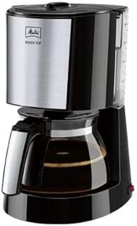 Melitta Enjoy Top, glass overflow machine, stainless steel, black