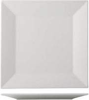 CAC China NGA-8 Square Plate 8" Porcelain Square, Bone White, Set of 24