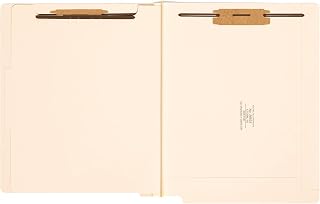 SMEAD End Tab Classification File Folder, 1 Divider, 2" Expansion, Letter Size, Manila, 10 per Box (26825) (Pack of 5)