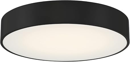 49960LEDDCS-BL/ACR Como - 17W 1 3CCT LED Flush Mount-4 Inches Tall and 13.75 Inches Wide, Finish Color: Black