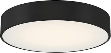 49960LEDDCS-BL/ACR Como - 17W 1 3CCT LED Flush Mount-4 Inches Tall and 13.75 Inches Wide, Finish Color: Black