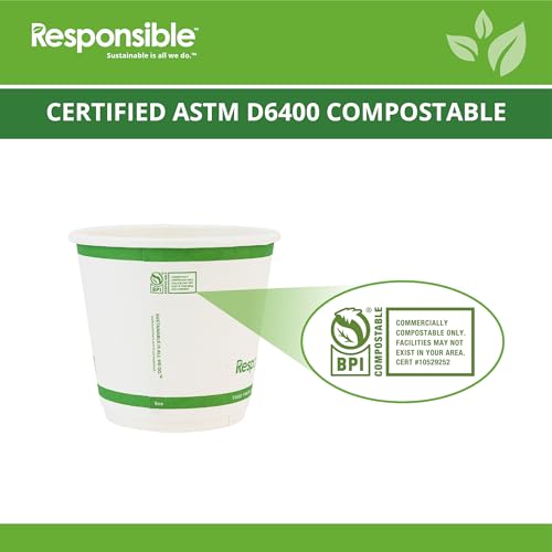 Responsible Products White / 500 / 8 Ounces Cups