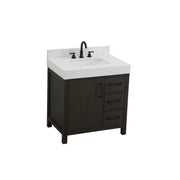 Elegant Kitchen and Bath 32" Single Bathroom Vanity in Mocha Brown by Elegant Lighting – unspecified, Wood, Mocha Brown, Model VF60632MMB-BS