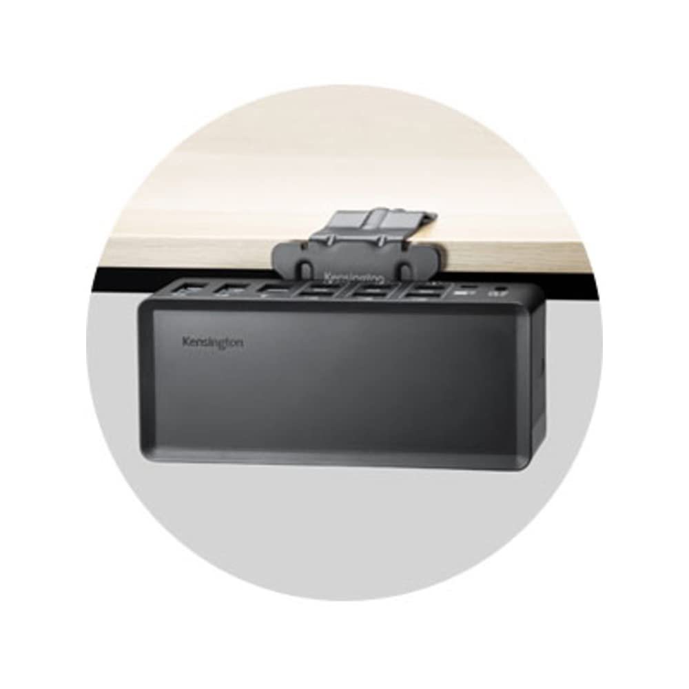 Docking Station Mounting Bracket () by Kensington – Universal, Aluminium, Black, Model K34050WW