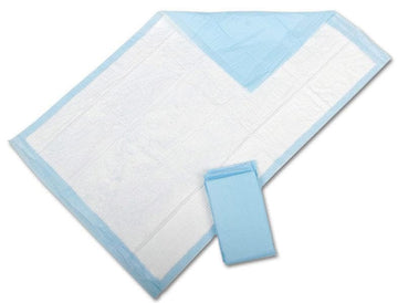 Disposable Fluff Underpads by Medline – 30" x 30", Blue, Pack of 10, Model MUP1266PZ