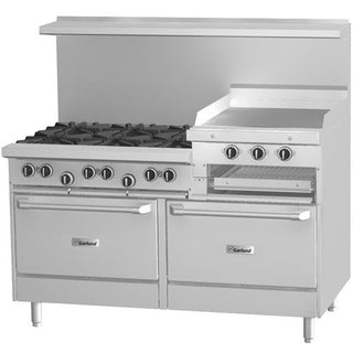 Garland G60-6R24RS 60â€ Mixed Top Burner Gas Restaurant Range - G Series – Stainless Steel, Stainless-Steel, Model G60-6R24RS_362718