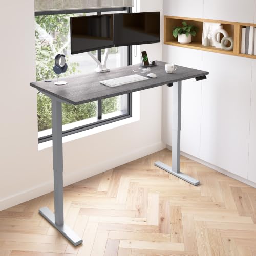 Bestar Bark Grey / 60W x 30D / Modern Monitor Stands