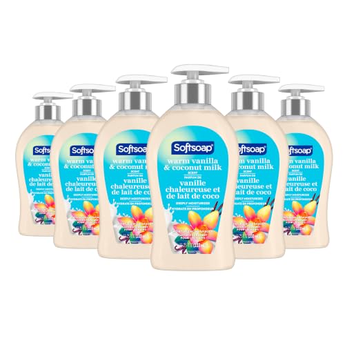 Softsoap Vanilla & Coconut Milk / 11.25 Fl Oz (Pack of 6) / White Hand Wash