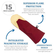 San Jamar 15" / Puppet / Red Oven Mitts