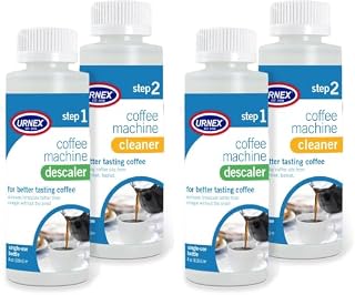 Urnex Coffee Maker Cleaner and Descaler Kit - 2 Single Use Bottles - Professional at Home Coffee Machine Cleaning and Descaling (Pack of 2)
