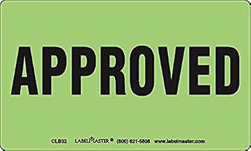 Labelmaster CLB32 Approved Label, 5" x 3" (Pack of 500)