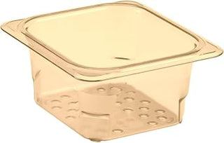 Cambro 63CLRHP150 Food Pan Colander 1/6 X 3" H-Pan Amber Case of 6