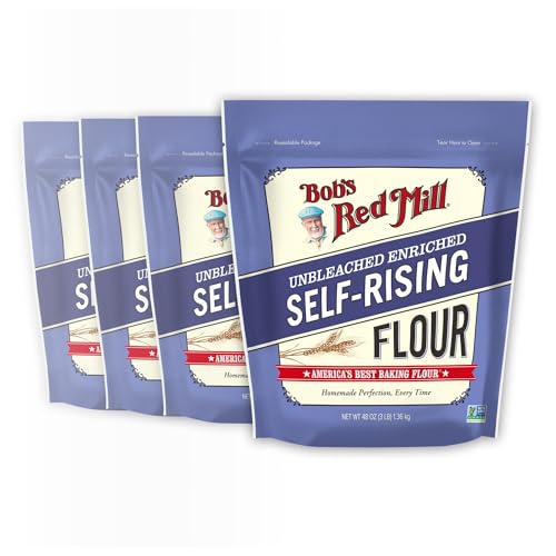 Bob's Red Mill Self Rising Flour / 48 Ounce (Pack of 4) / 4 Wheat Flours & Meals
