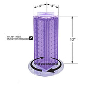 Azar Displays 4”W x 12”H x 13”H with a 9” base / Purple / Pegboard + Hooks Pegboard Hooks