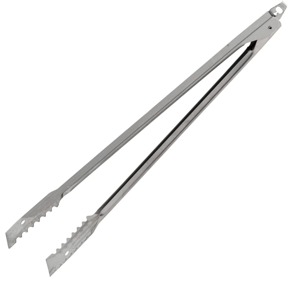 16" Heavy-Duty Gripper Tong with Lock | Commercial Flat Paddle and Serrated Utility Kitchen Utensil for Restaurant Buffet Catering by Edlund – Stainless Steel, Model 6416HDL
