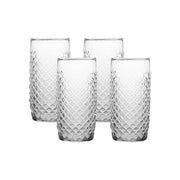 Anchor Hocking Cross Hatch / Large / Clear Highball Glasses