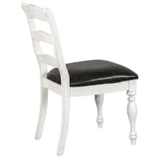 White Ladderback Chairs Set of by Starlight Canyon Home – Solid Wood, Mahogany, White, Pack of 2