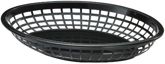 Jumbo Basket, 11.75 x 8 7/8 x 1 7/8", Oval, Black