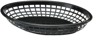 Jumbo Basket, 11.75 x 8 7/8 x 1 7/8", Oval, Black