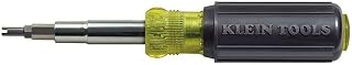 KLEIN TOOLS 32527 Multi-Bit Screwdriver/Nut Driver, 11-in-1 with Phillips, Slotted, Square, and Schrader Bits and Nut Drivers
