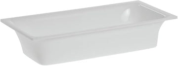 Delfin Bowl Rectangular White Acrylic- 11" L x 5 3/4 W x 2 1/2 H