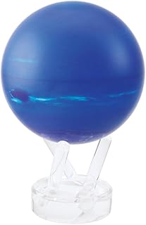 MOVA Self Rotating Globe, Neptune Classic (4.5") | solar powered globe, no batteries or cords, gift for astronomy lovers, premium kinetic display, space desk decor