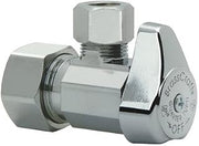 BrassCraft Shut-Off Valve < 0.25 % Lead Angle 1/2 " Od. Compression Chrome Boxed