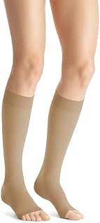 JOBST Opaque Compression Stockings, 15-20 mmHg, Knee High, SoftFit Band, Open Toe - Choose Your Size & Color