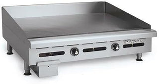 Imperial Commercial Griddle Thermostat Controlled Heavy Duty 24" Steel Plate Nat Gas Model Itg-24