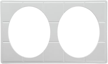 HUBERT Cold Food Bar Tile Tray Full Size with Cut-Outs for Oval Bakers White Melamine Tile - 21" L x 12 3/4" W