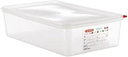 Araven 03354 PP Food Container with Lid, GN 1/1, 13.7 L, 100 mm Handle (Pack of 4),