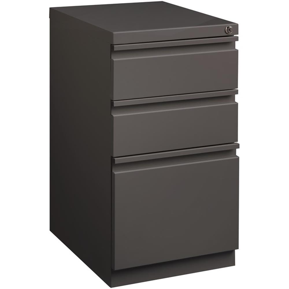 20" Deep Box/Box/File Mobile Pedestal by Hirsh Industries – One Size, Cotton, Clear, Model 19354