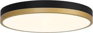 20823LEDD-BWA/WHT Coco - 30W 1 LED Flush Mount-3 Inches Tall and 15 Inches Wide, Finish Color: Black/Antique Brushed Brass