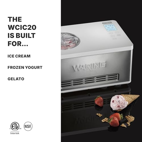 Waring 2 Quart Ice Cream Maker / 2 Quart / Silver Ice Cream Machines